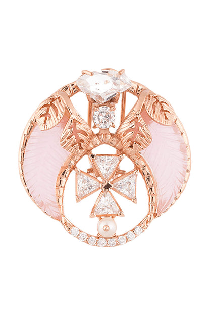 Rouge Crystal Tusk Stud Earrings 