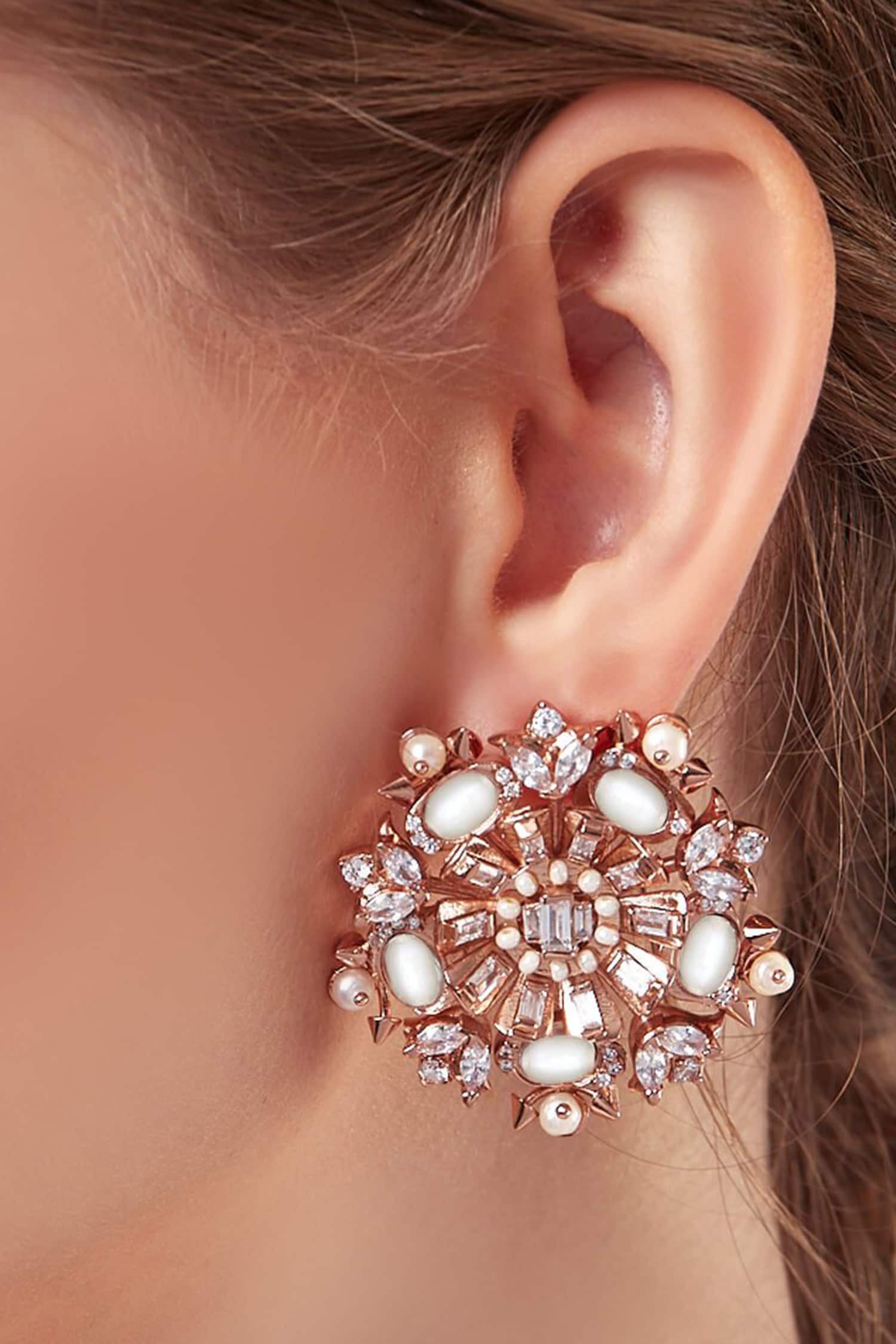 Cendrillon Crystal Rouge Studs 