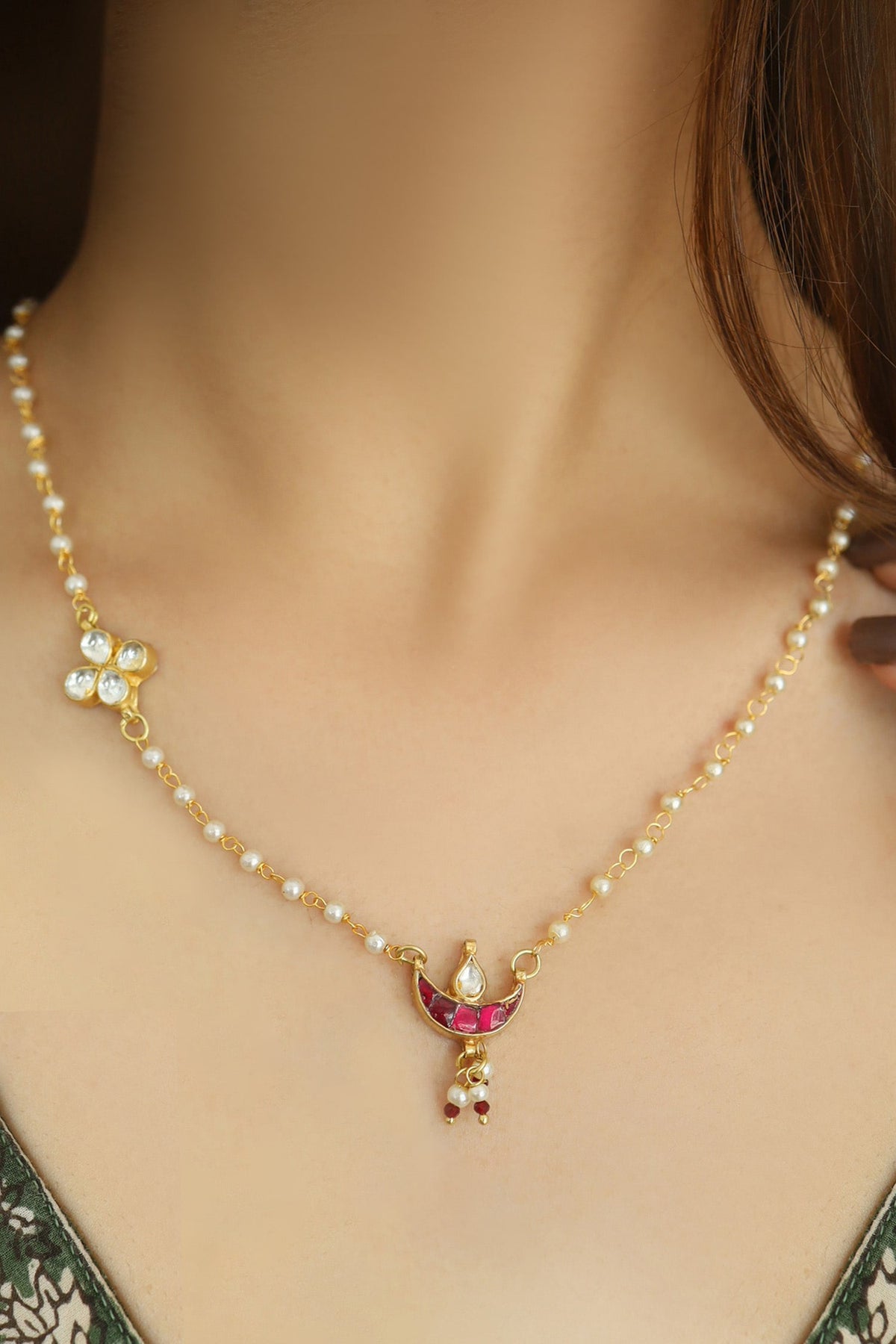 Beaded Kundan Necklace 