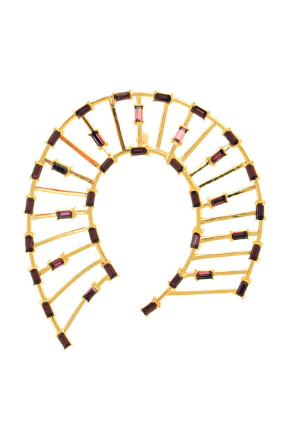 Horseshoe Shaped Studded Earrings 