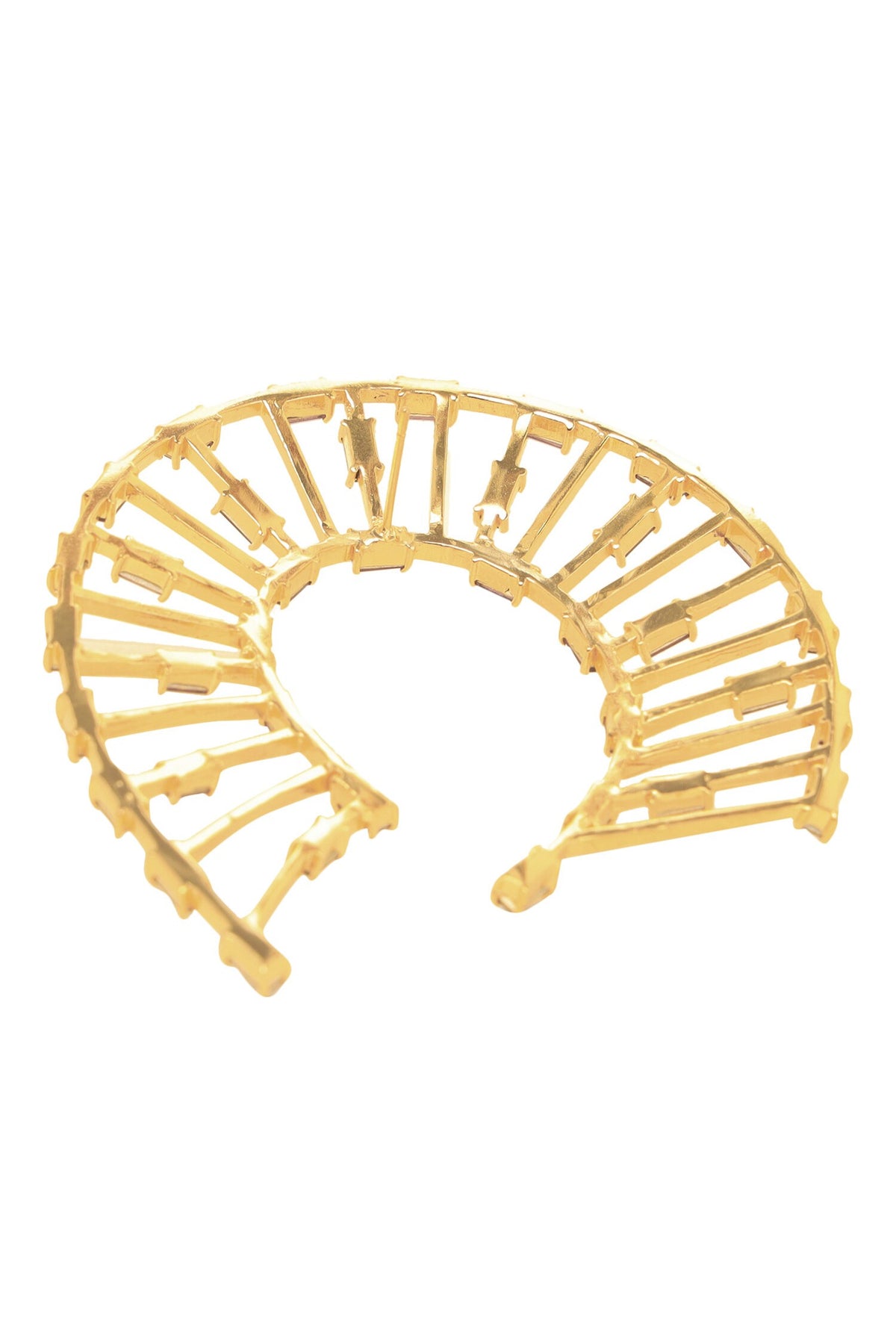 Horseshoe Shaped Studded Earrings 