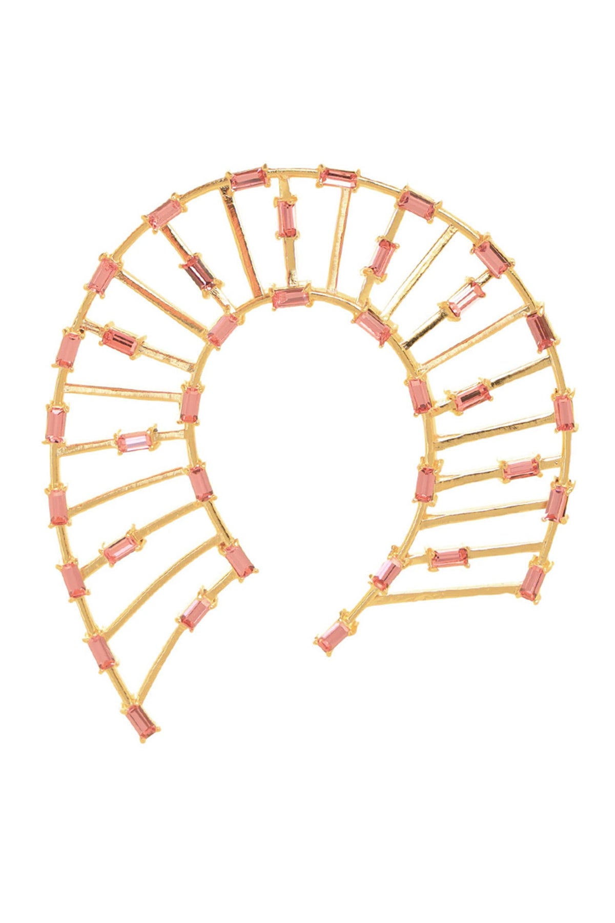 Horseshoe Shaped Studded Earrings 