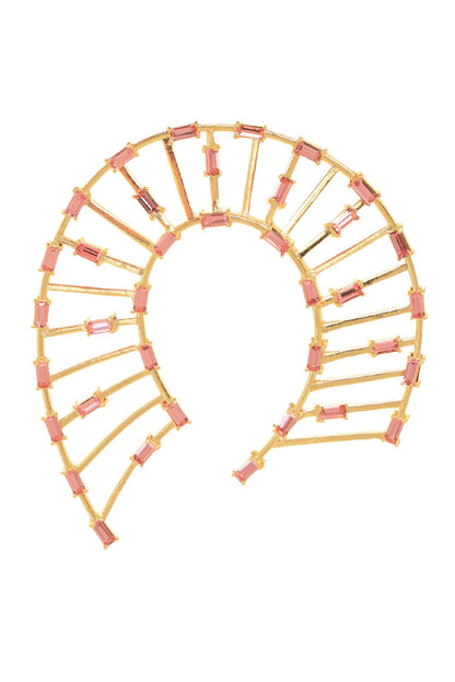 Horseshoe Shaped Studded Earrings 