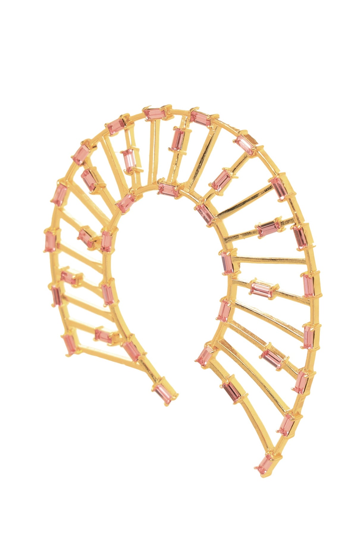 Horseshoe Shaped Studded Earrings 