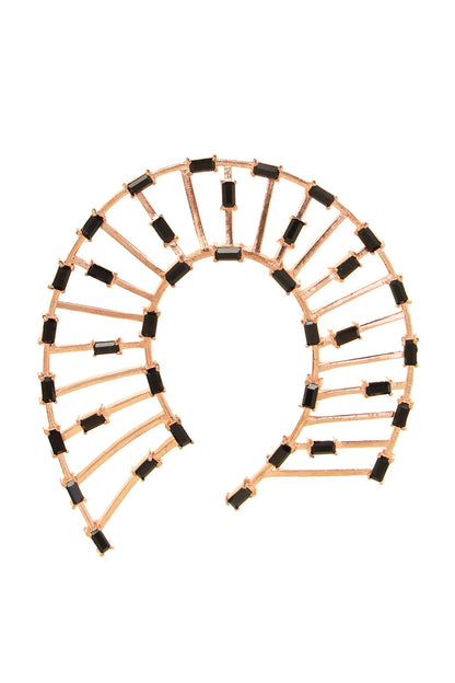 Horseshoe Shaped Studded Earrings 