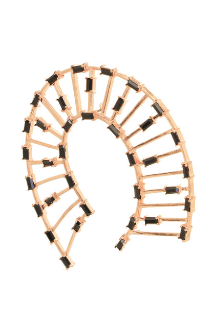 Horseshoe Shaped Studded Earrings 