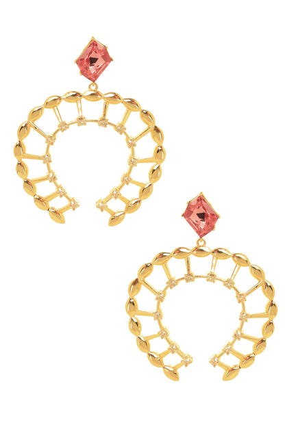 Horseshoe Shaped Studded Danglers 