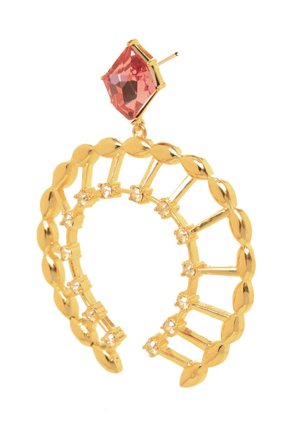 Horseshoe Shaped Studded Danglers 