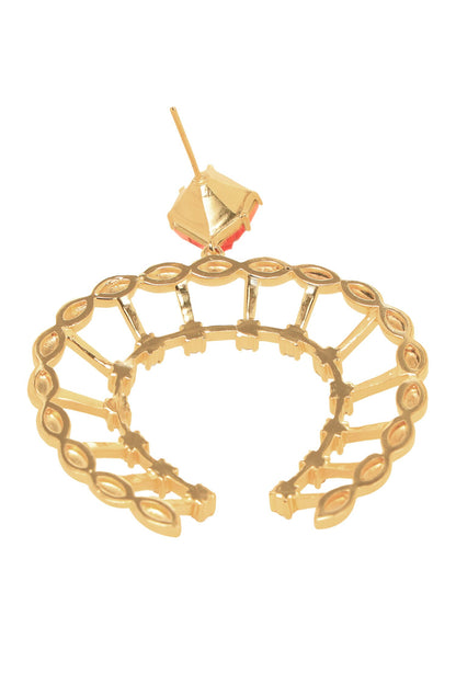 Horseshoe Shaped Studded Danglers 