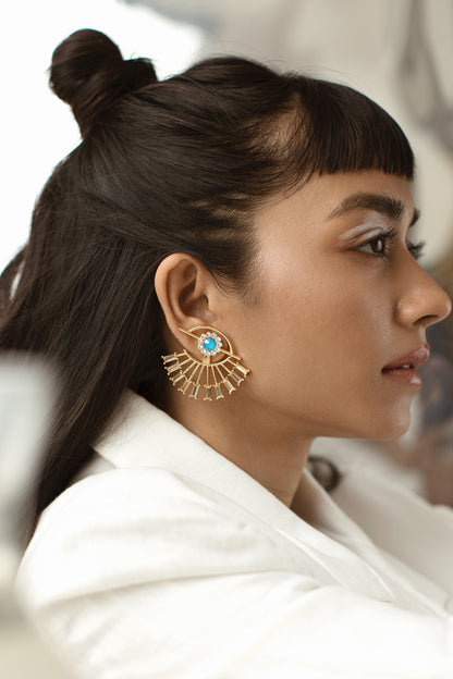 Detachable Evil Eye Earrings 