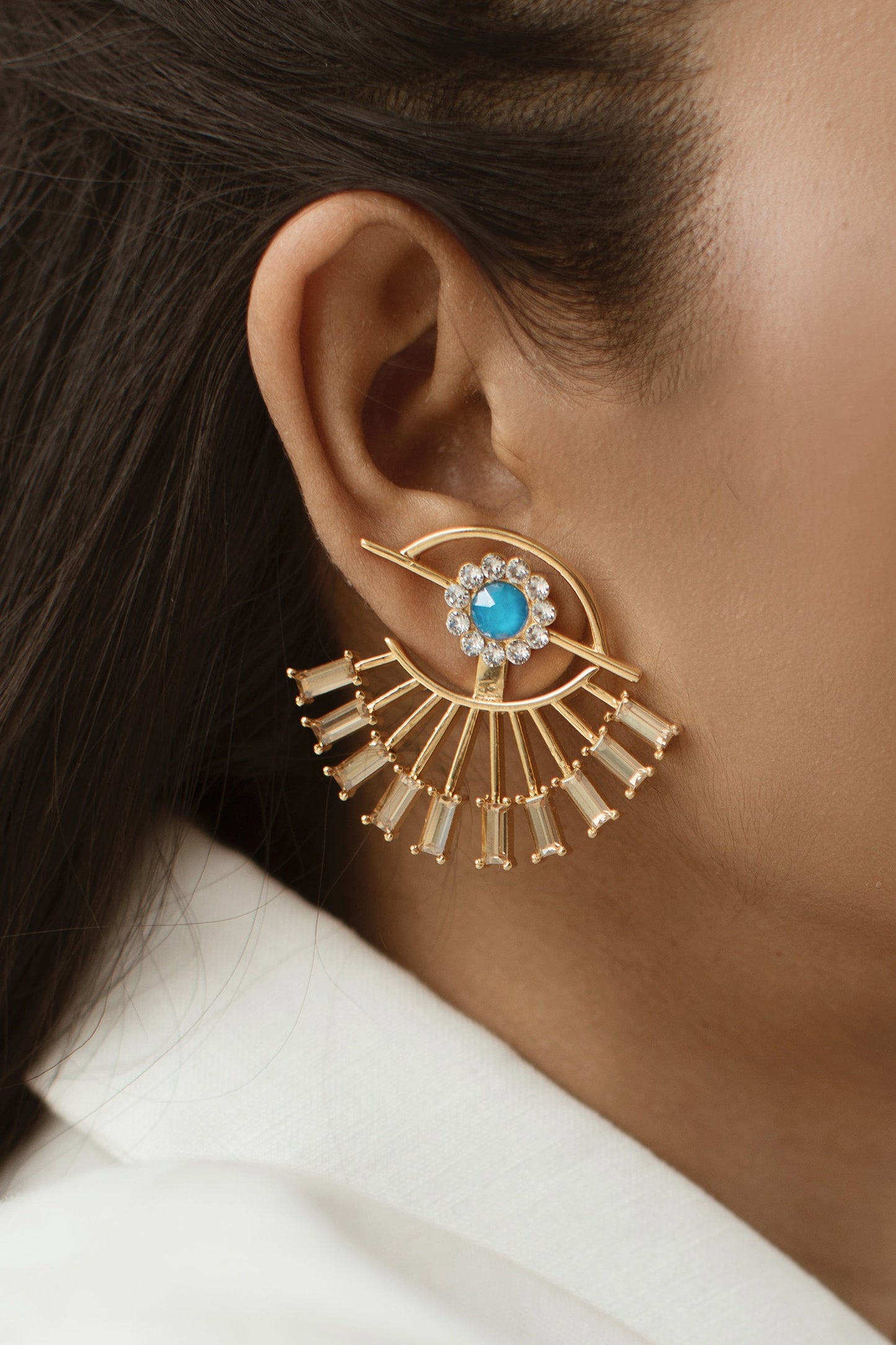 Detachable Evil Eye Earrings 