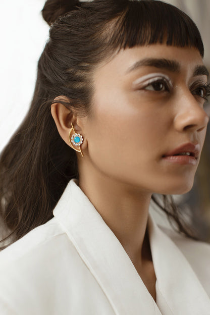 Detachable Evil Eye Earrings 