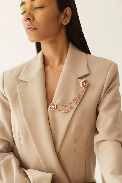 Swarovski Studded Brooch 