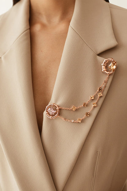 Swarovski Studded Brooch 