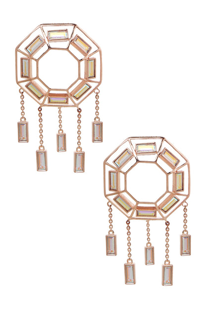 Hexagon Studded Danglers 