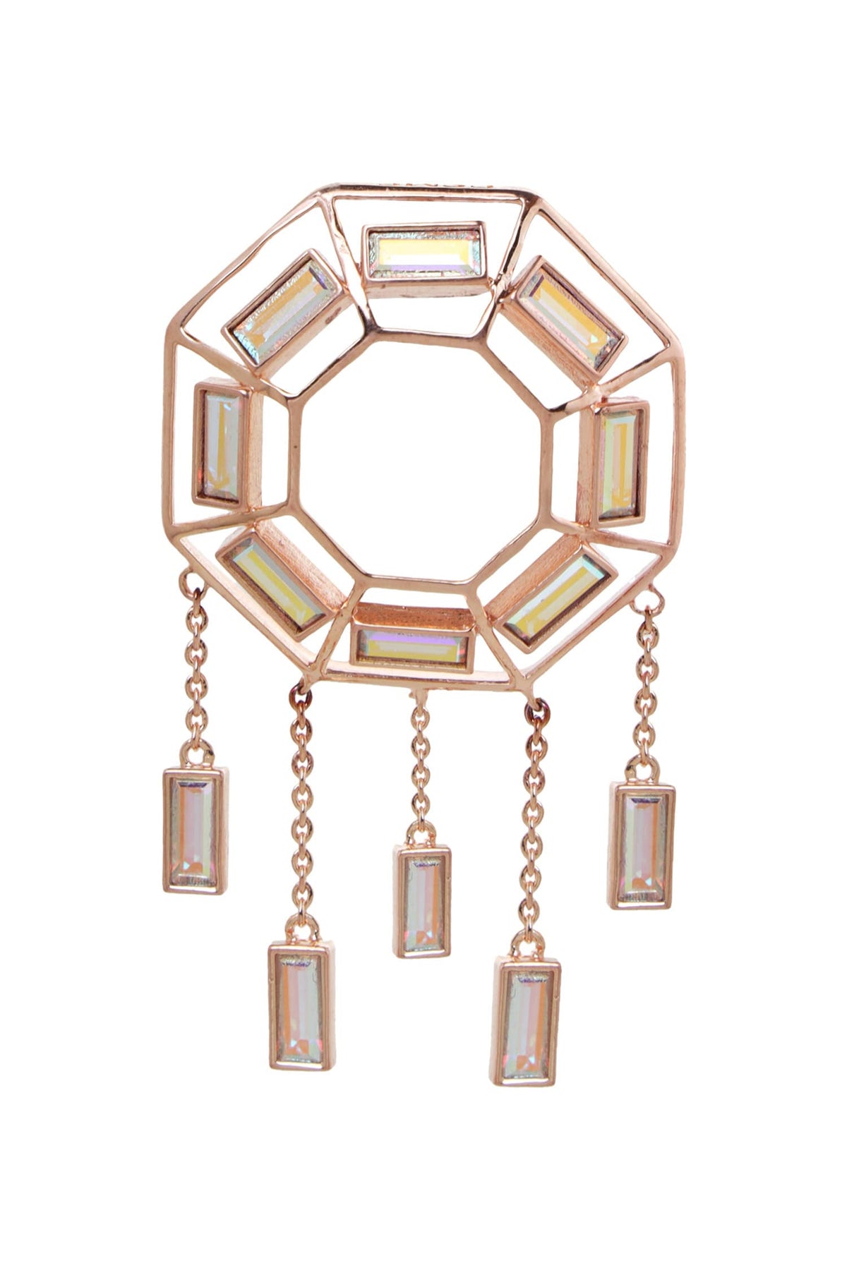 Hexagon Studded Danglers 