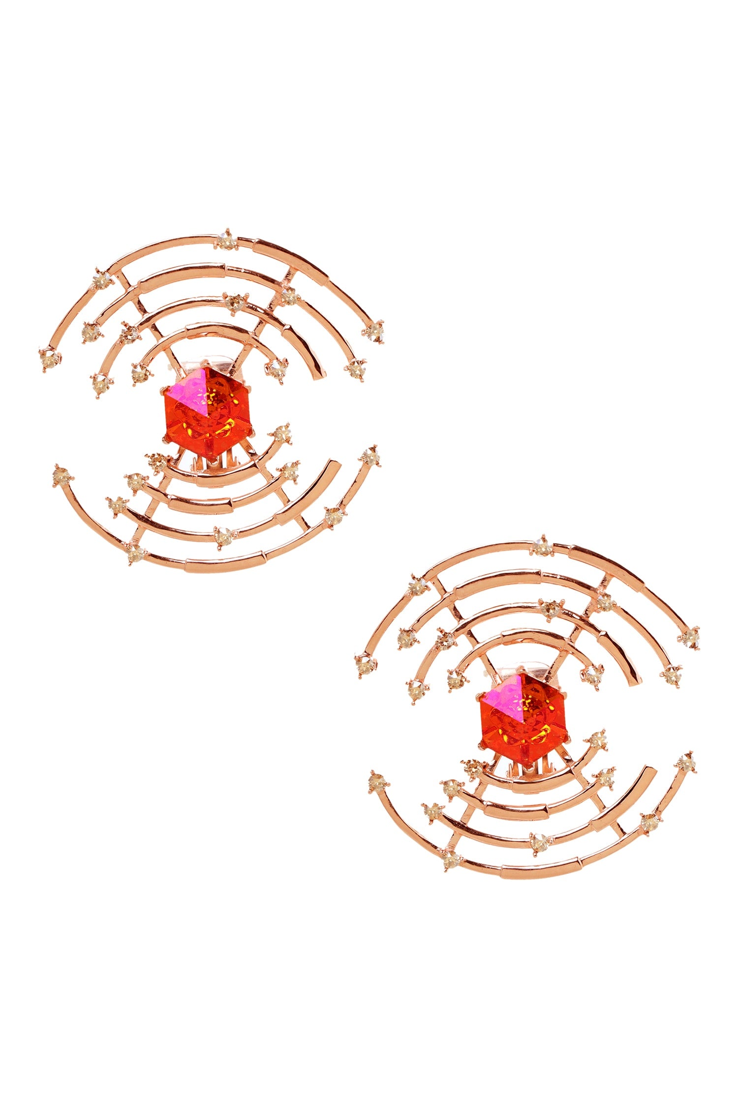 Round Structured Earrings 