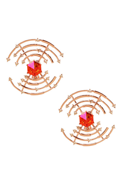 Round Structured Earrings 