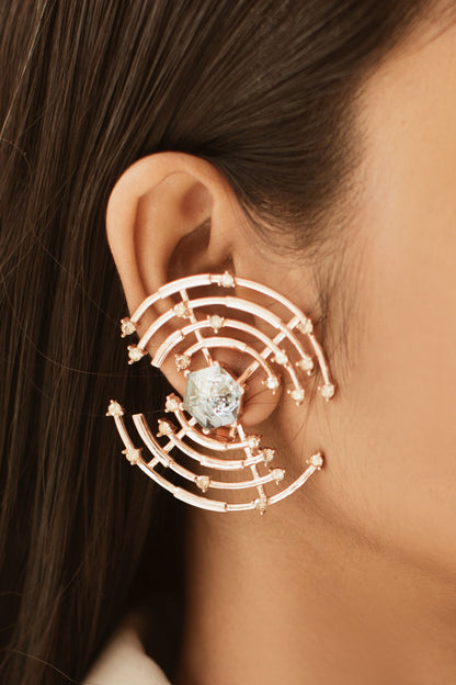 Round Structured Earrings 