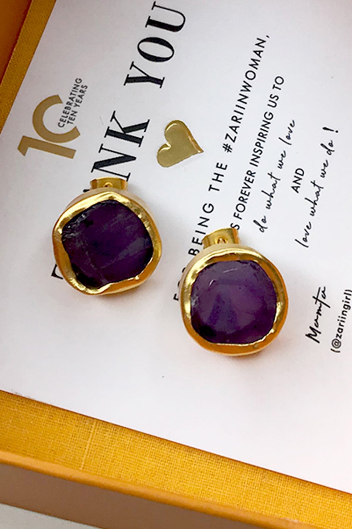 Stone Stud Earrings 