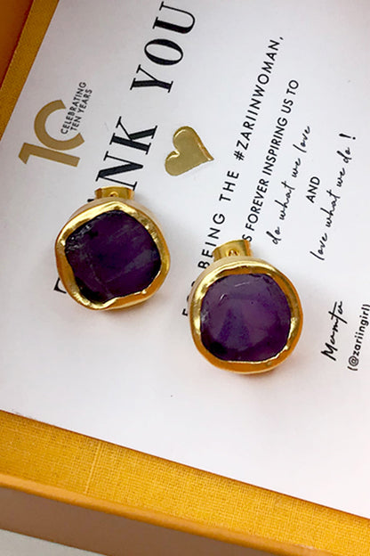 Stone Stud Earrings 