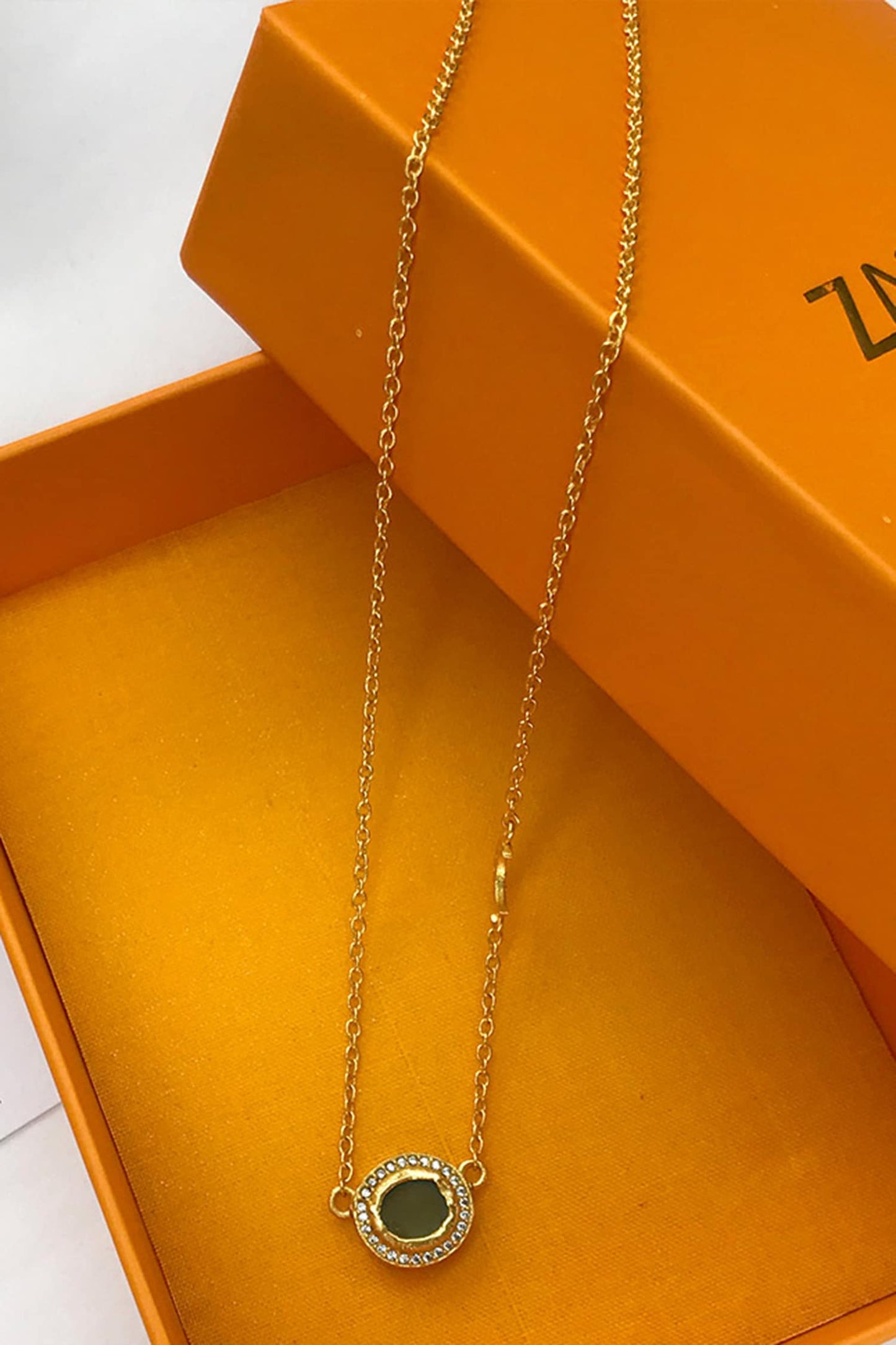 Studded Pendant Necklace 
