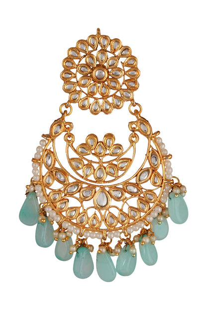 Kundan Bead Drop Chandbalis 