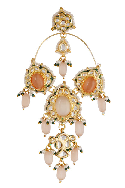 Kundan Bead Drop Chandeliers 