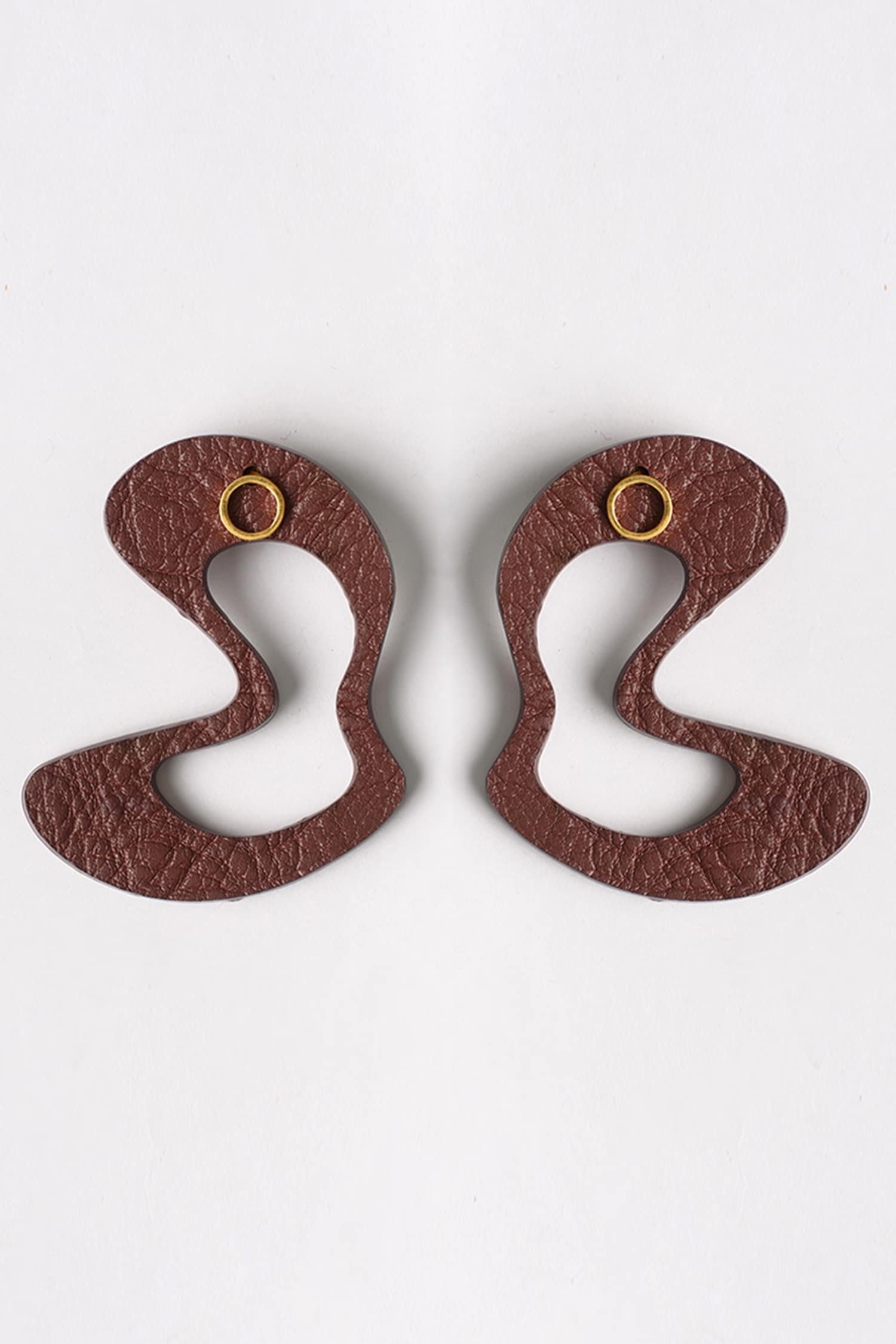 Abstract Cut Out Shape Stud Earrings 