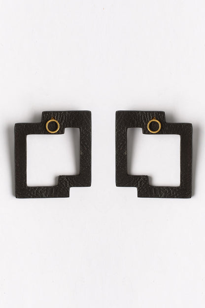 Geometric Cutout Stud Earrings  