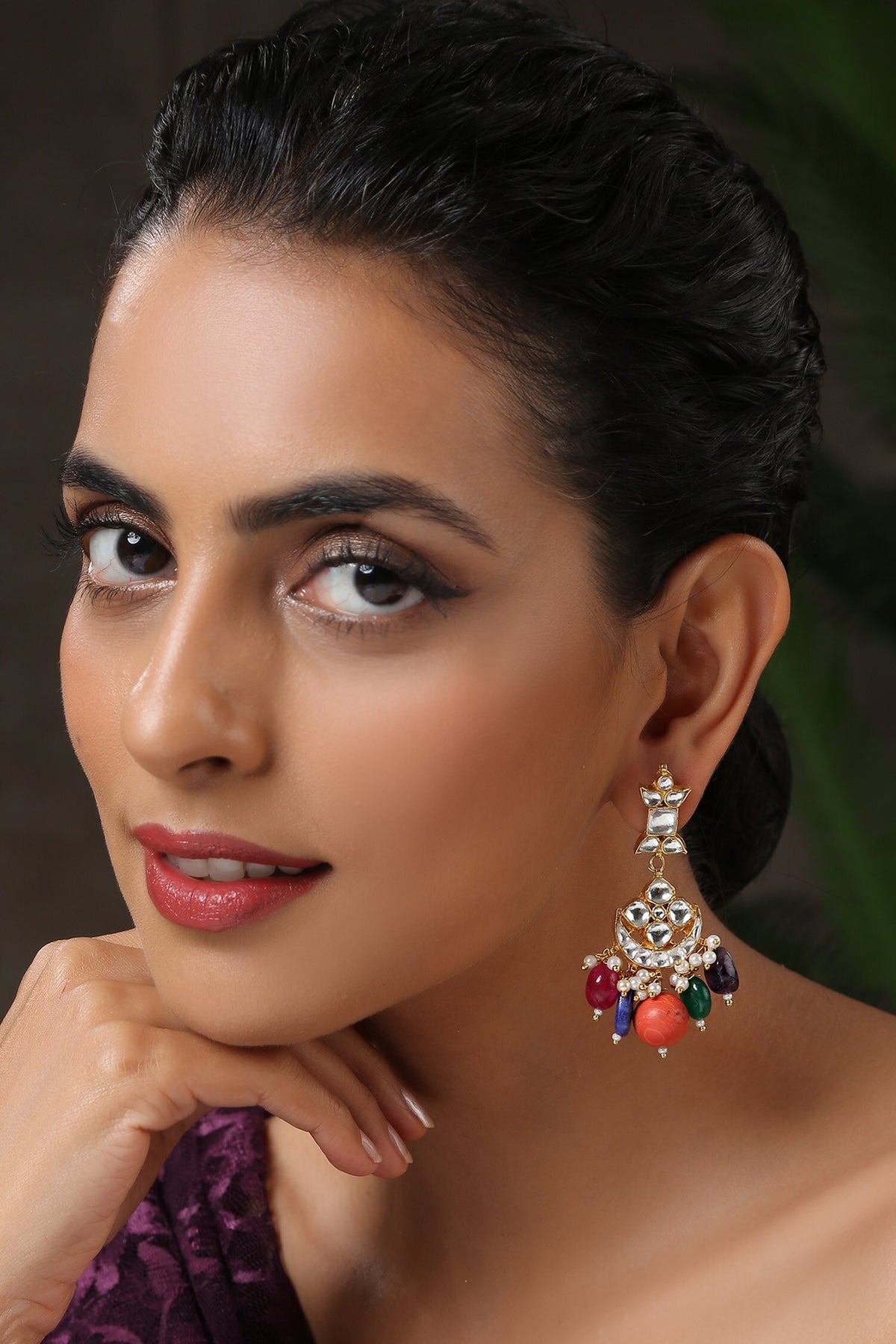 Stone Drop Chandbalis 