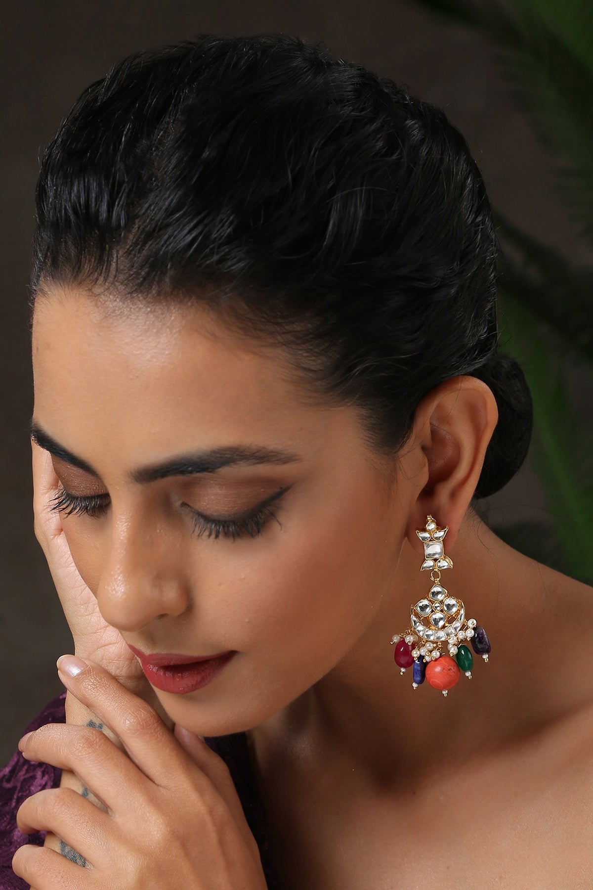 Stone Drop Chandbalis 