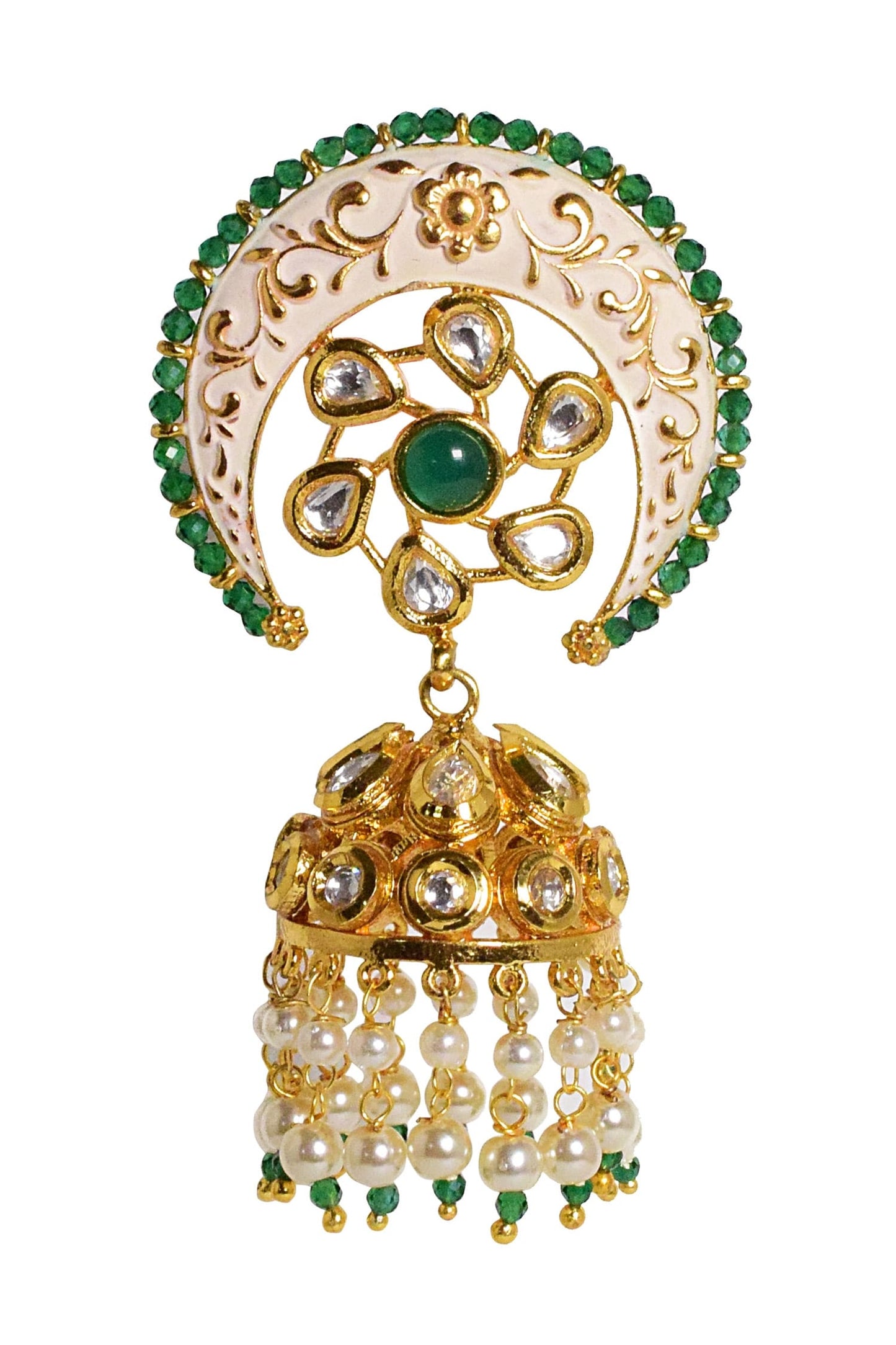 Meenakari Engraved Jhumkas 