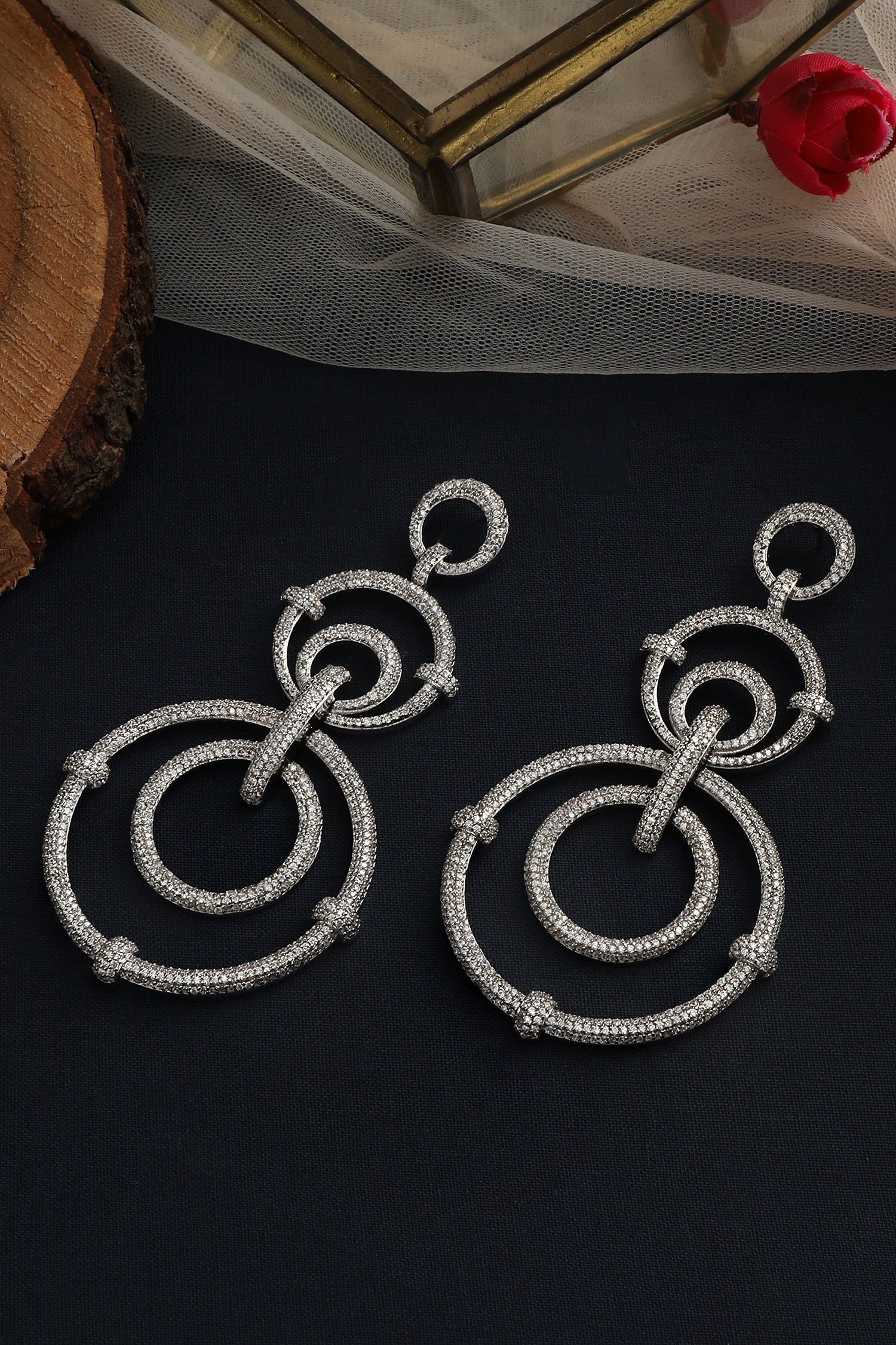 Tiered Circle Motif Danglers 