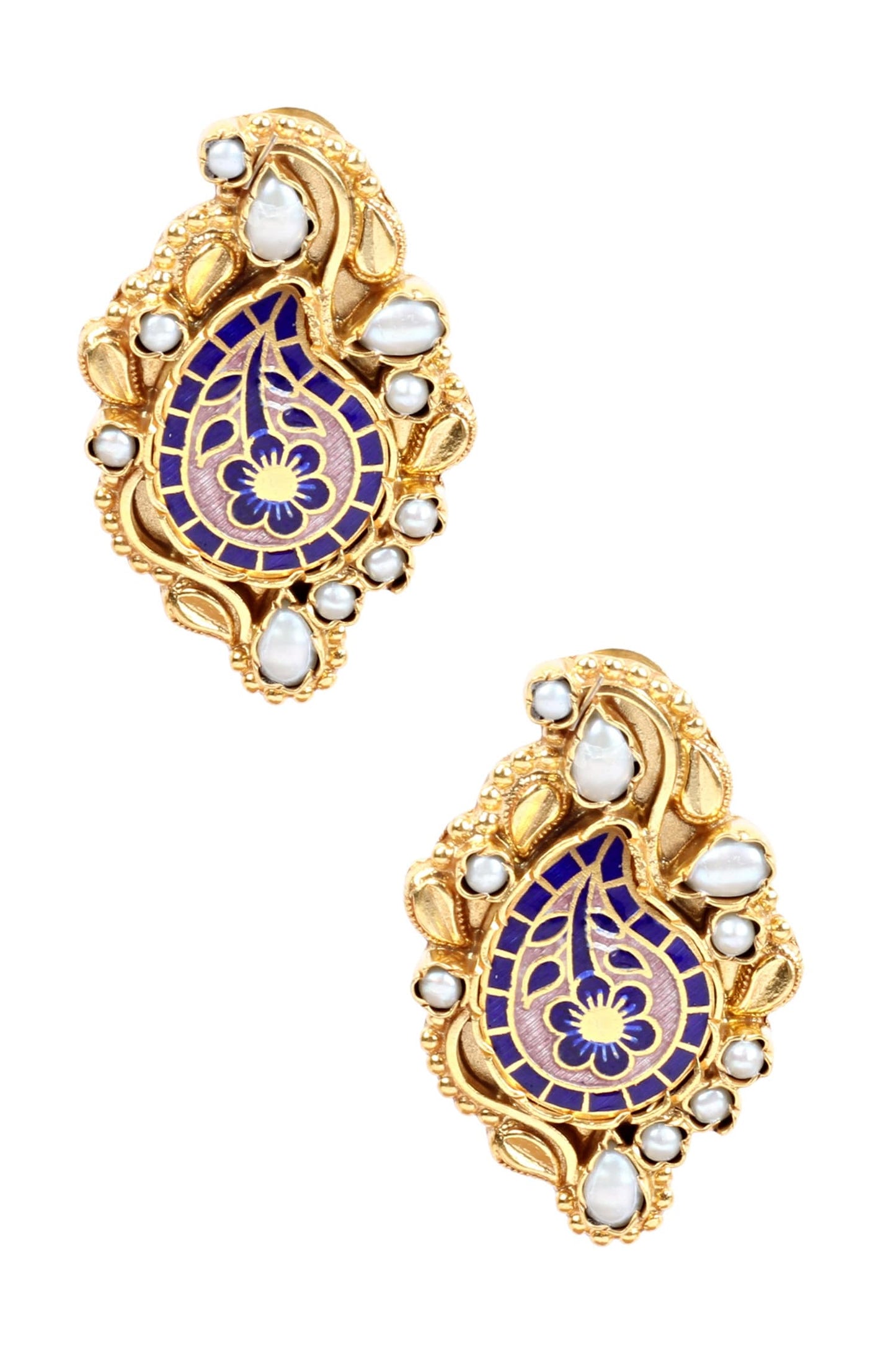 Handcrafted Paisley Studs 
