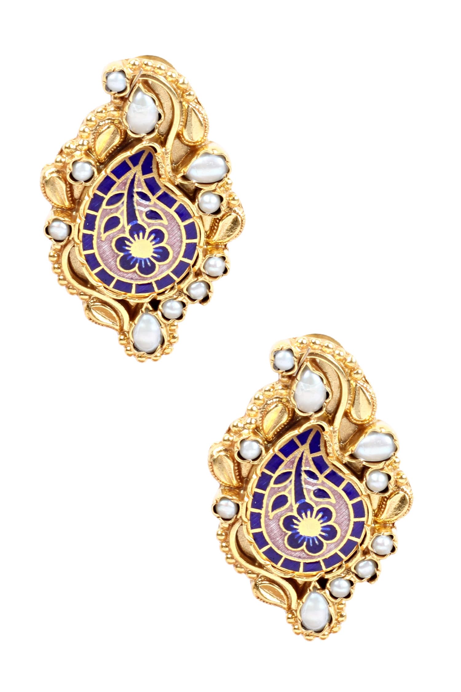Handcrafted Paisley Studs 