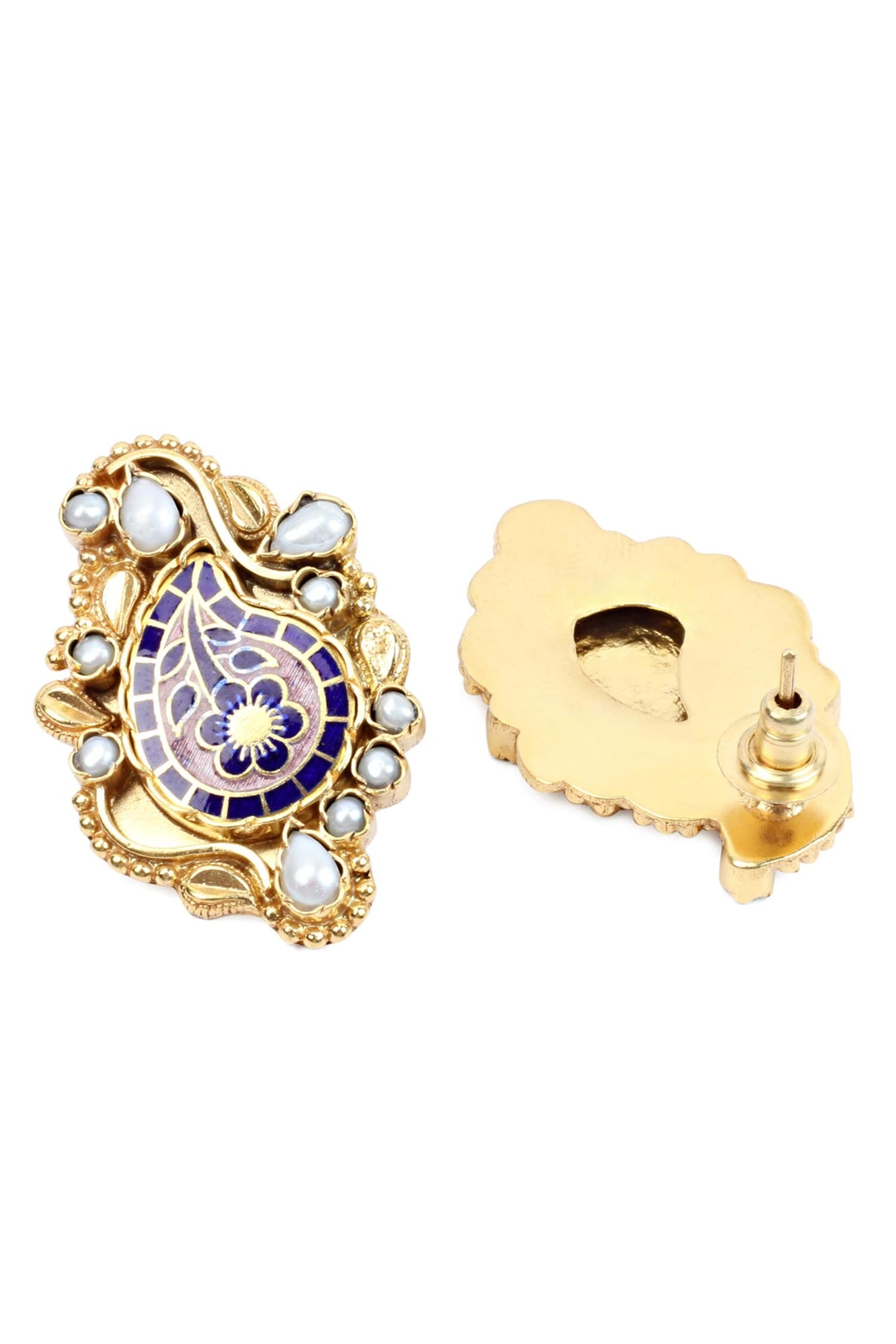 Handcrafted Paisley Studs 