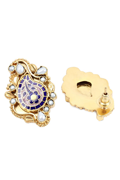Handcrafted Paisley Studs 