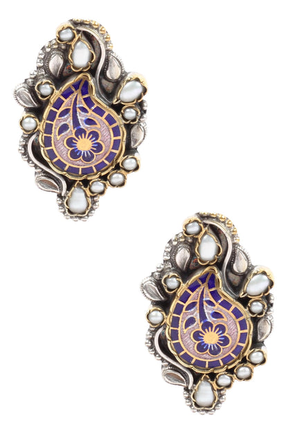 Handcrafted Paisley Studs 