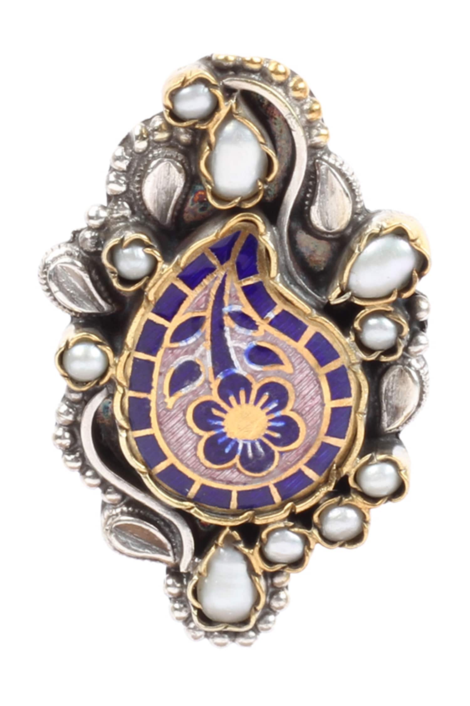 Handcrafted Paisley Studs 