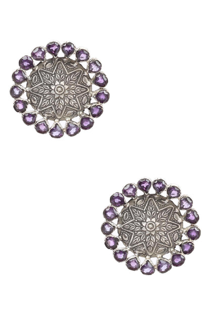Handcrafted Floral Carved Studs 