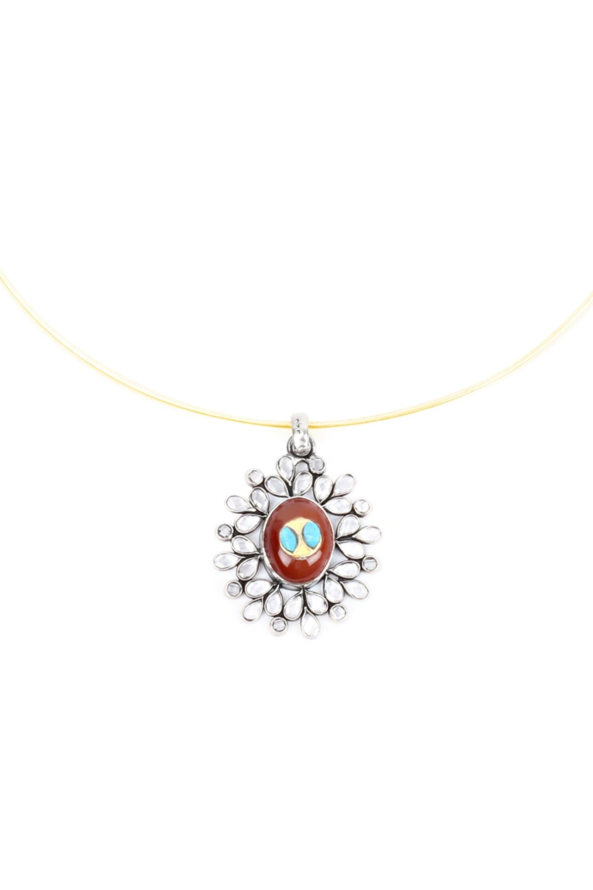 Handcrafted Carved Pendant Necklace 