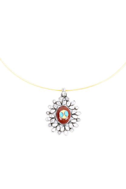 Handcrafted Carved Pendant Necklace 