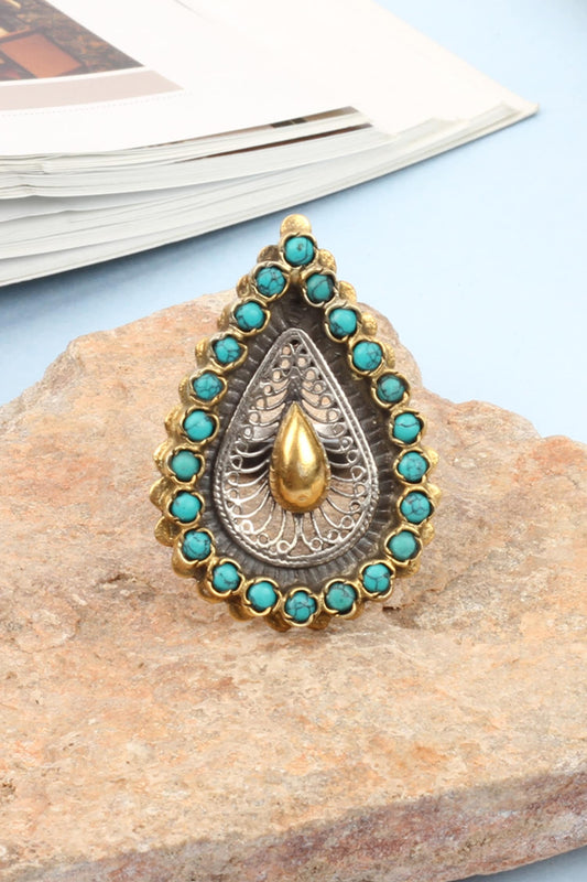 Handcrafted Teardrop Ring 