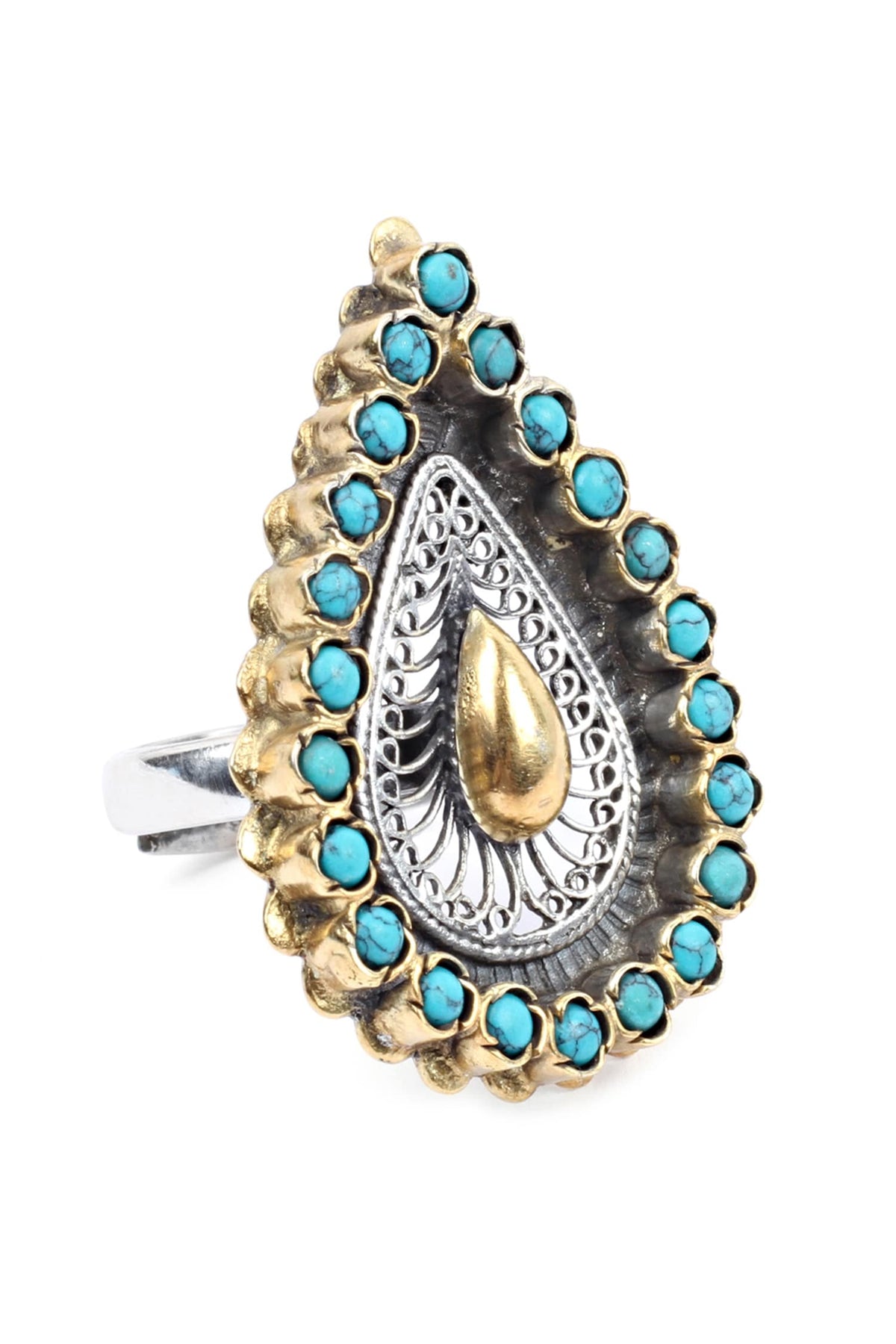 Handcrafted Teardrop Ring 