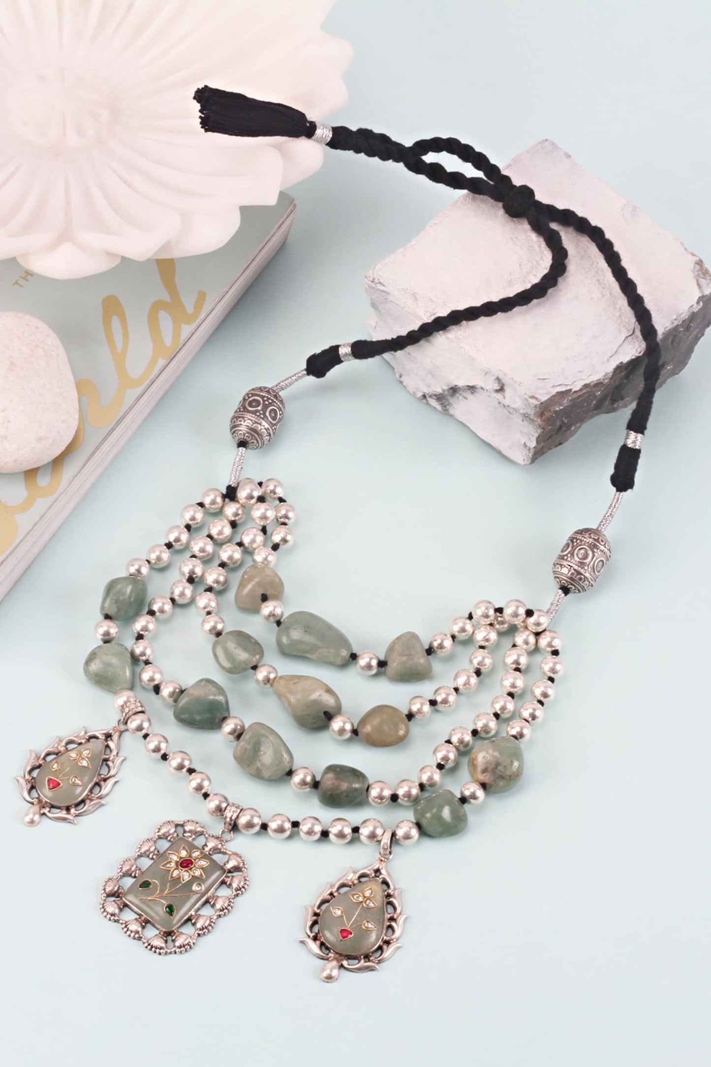 Handcrafted Layered Pendant Necklace 