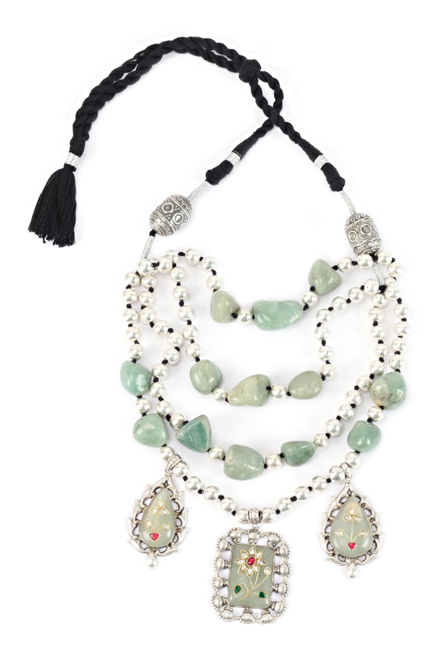 Handcrafted Layered Pendant Necklace 