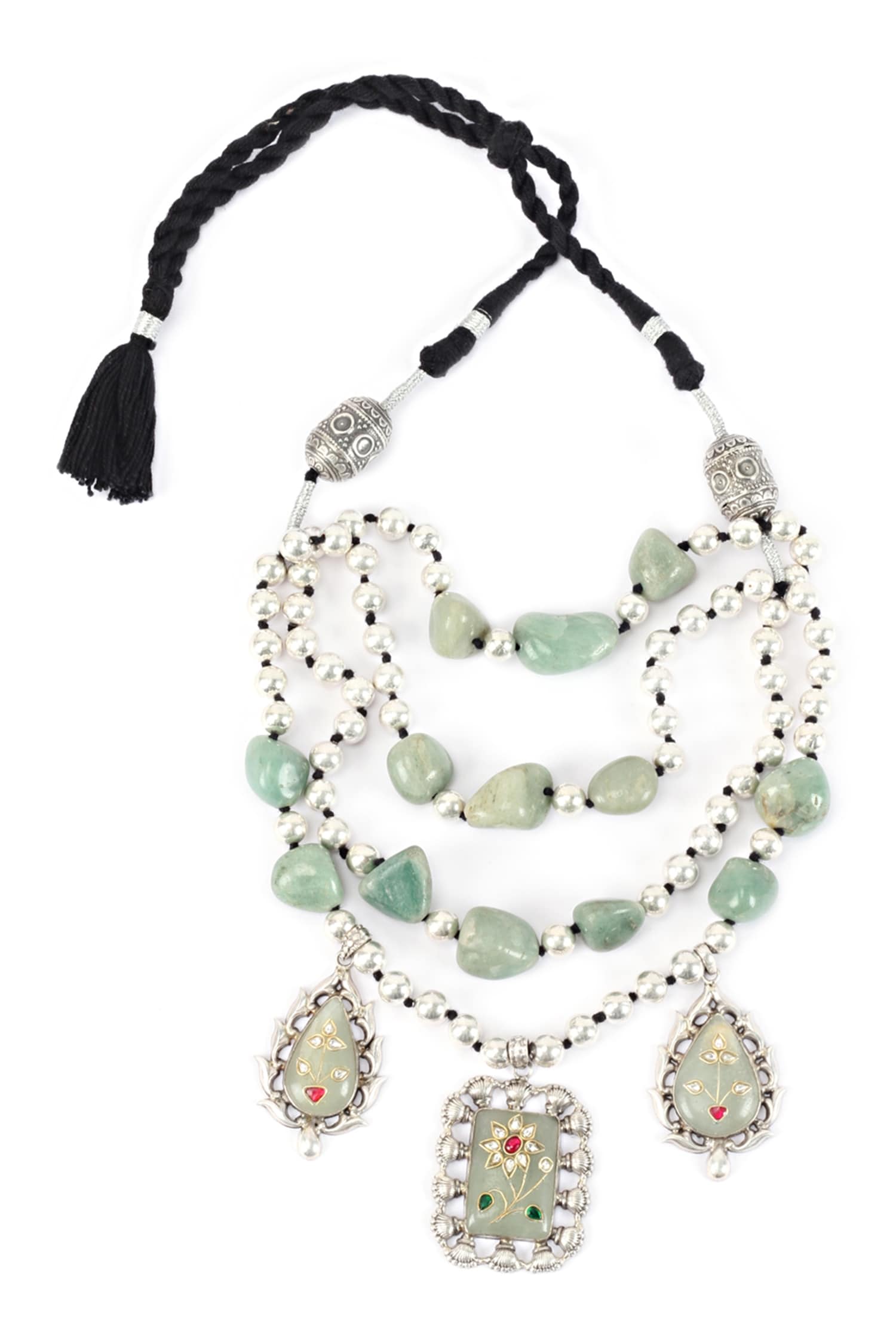 Handcrafted Layered Pendant Necklace 