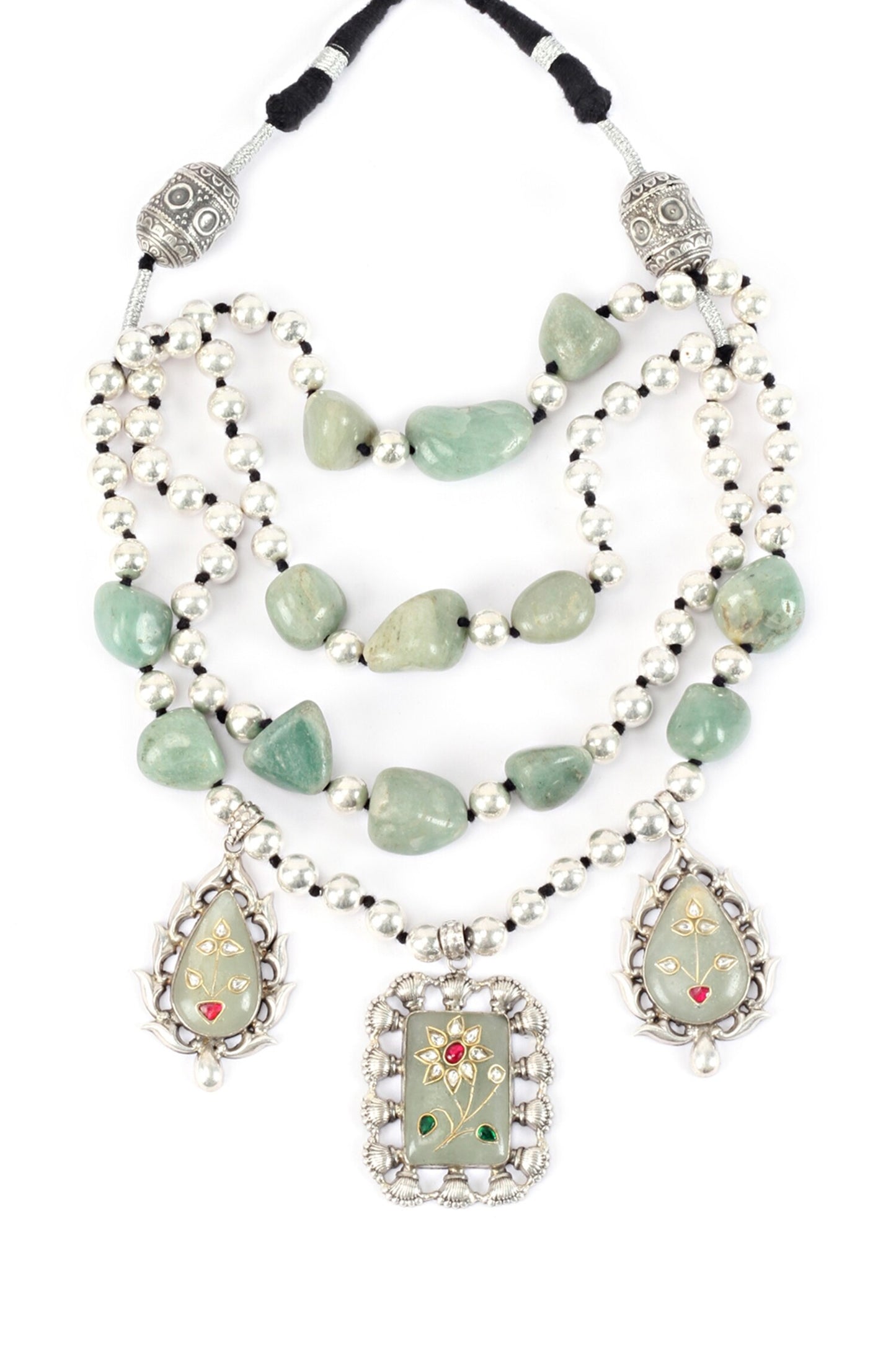 Handcrafted Layered Pendant Necklace 