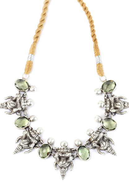 Handcrafted Temple Carved Choker 
